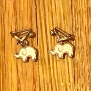 Elephant clip on earrings